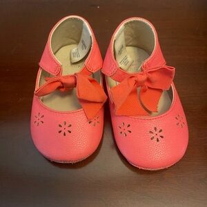 Janie and Jack Coral Dress Shoes with Bow